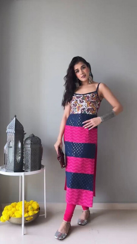 Designer Style Kurti &amp; Pants Set