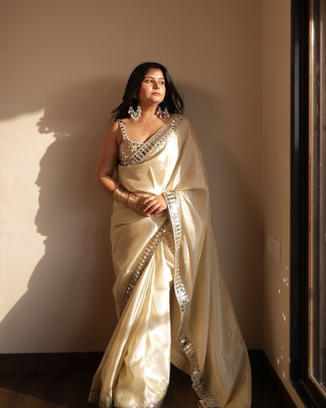 Bollywood Inspired Soft Satin Silk Organza Saree