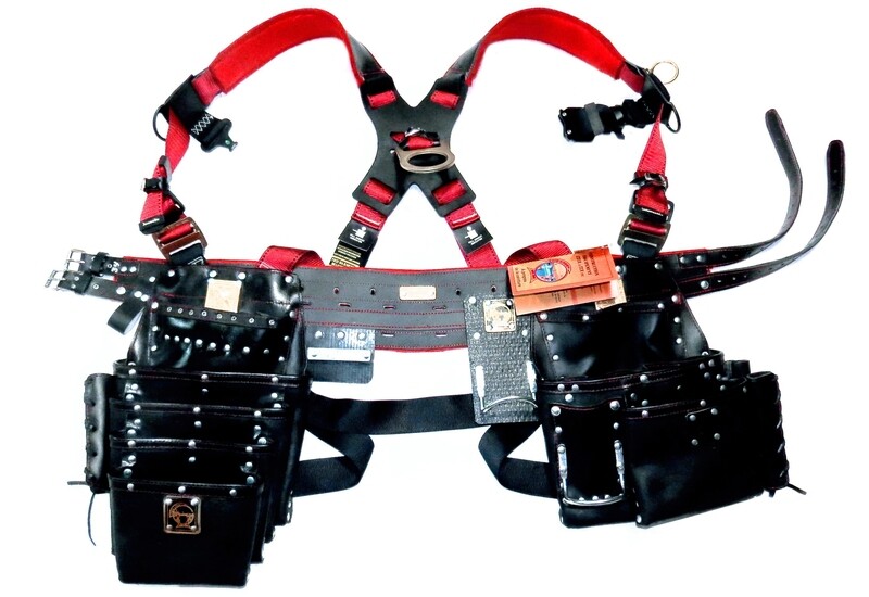 Carpenter belt with &quot;Quick Lock&quot; harness