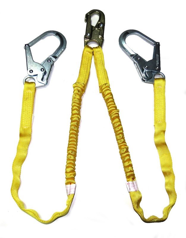 4 foot double safety lines 2" hook opening