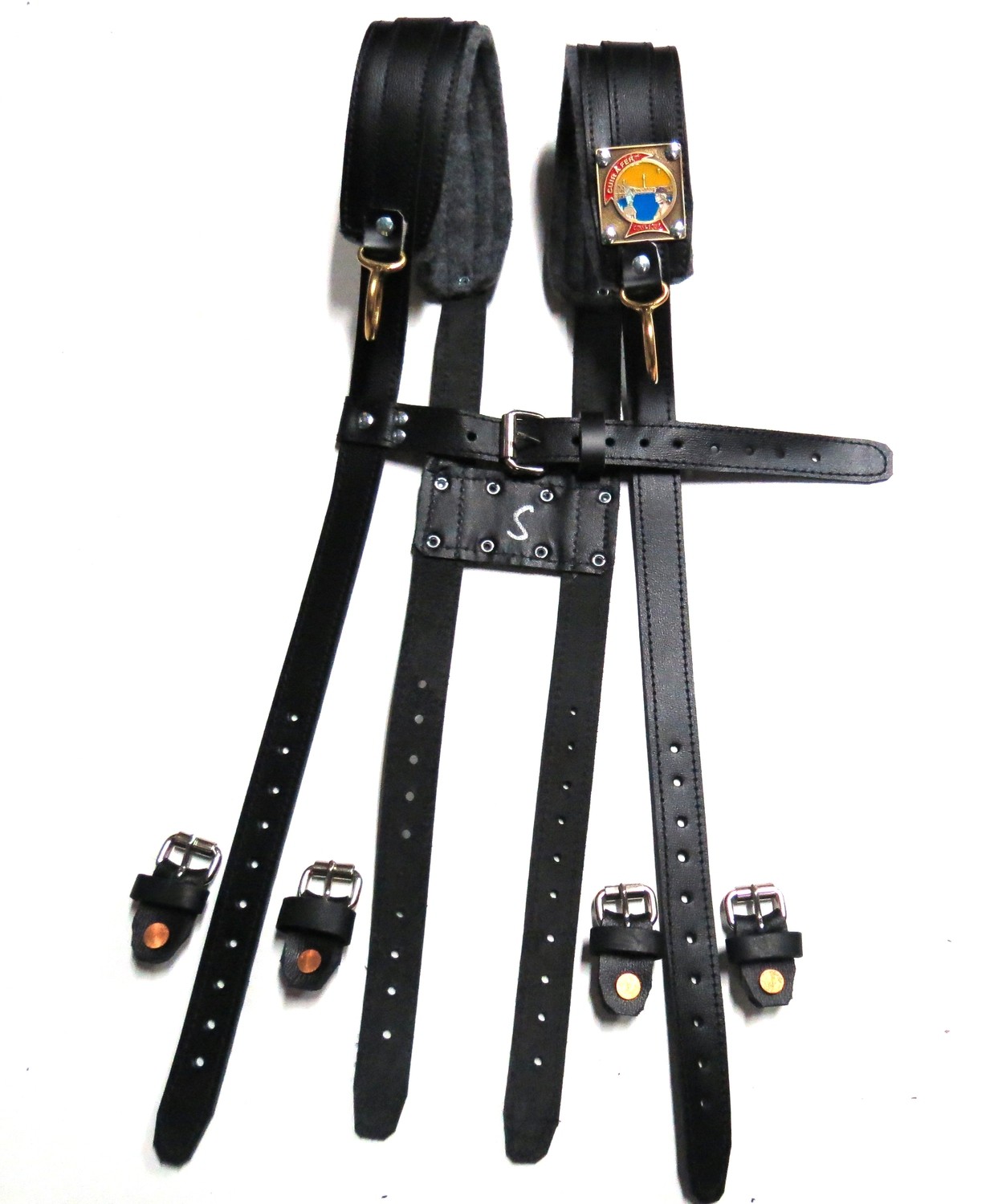Leather Suspenders with fastenings