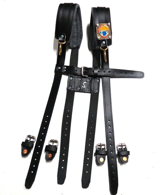 Leather Suspenders with fastenings