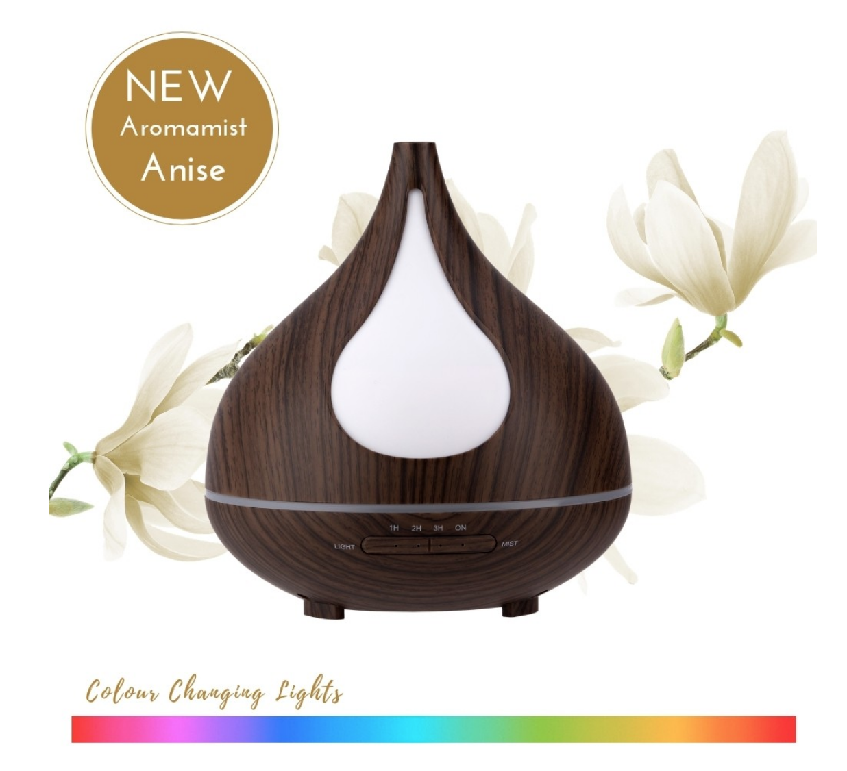 Aromatherapy Ultrasonic Mist Diffuser -Colour Changing Lights RRP$95.00 BPA FREE