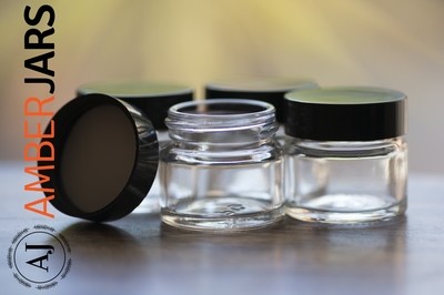 15ml Clear Glass Jar - Lip Balm, Herbal ointment, balms
