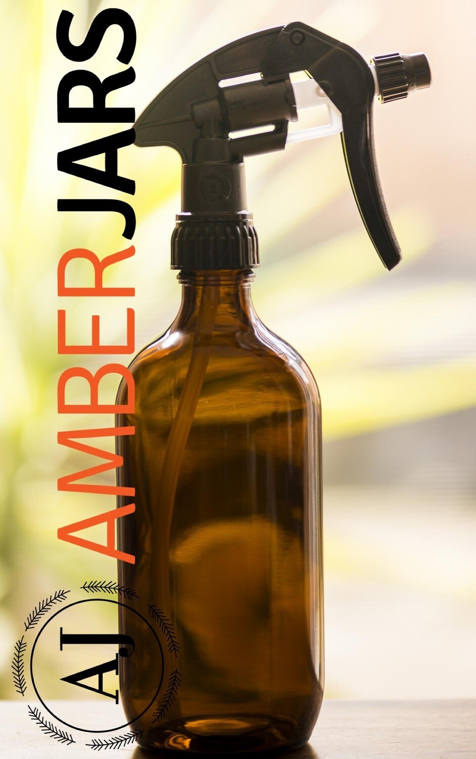 500ml Amber Glass Bottle with Black Pro Canyon Trigger Spray