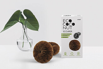 Eco Coconut Twin Pack Scourers - Kitchen and Bathroom Eco Coconut Twin Pack Scourers - Kitchen and Bathroom