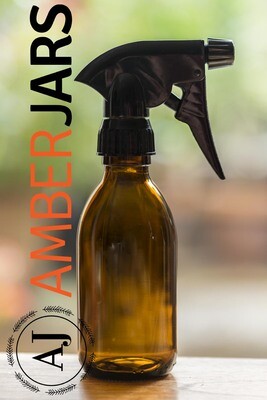 200ml Amber Glass Syrup Bottles with trigger spray