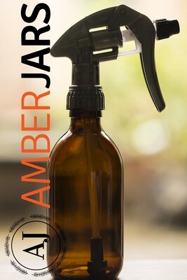 300ml Amber Glass Syrup Bottle with Canyon Trigger Spray