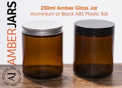 25 x 250ml Amber Glass Jar - BUY bulk and SAVE