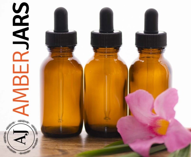 Packs x 50ml Amber Glass Bottle 80mm Glass BLACK Dropper