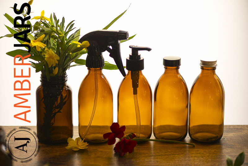 200ml Amber Brown Glass Syrup Bottles