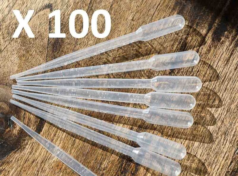 100 x 3ml Plastic disposable Pipettes