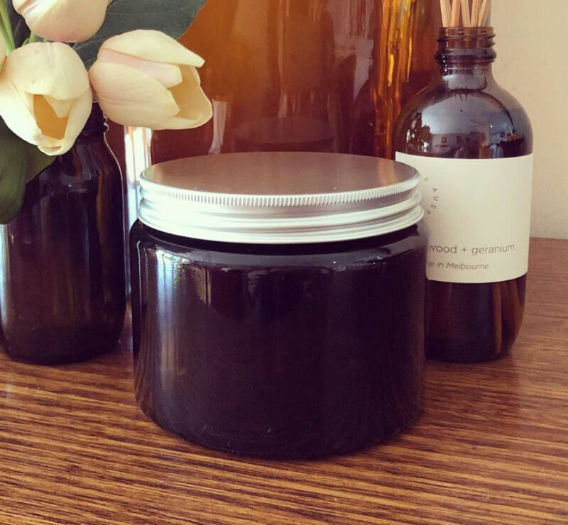 36 x 500ml Glass Amber Jars with Aluminium Wadded Lid