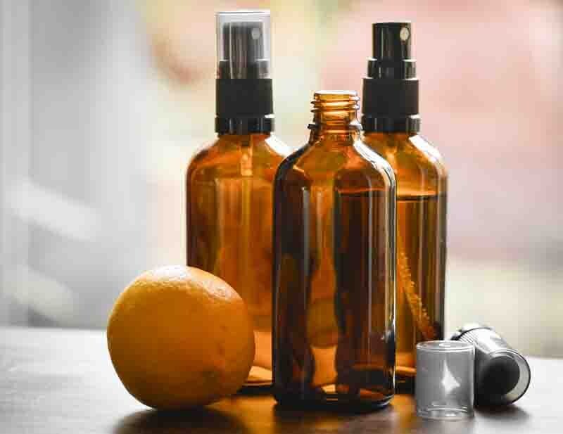 45 x 100ml Amber Glass Bottle Fine Mist Spray or Gel pumps