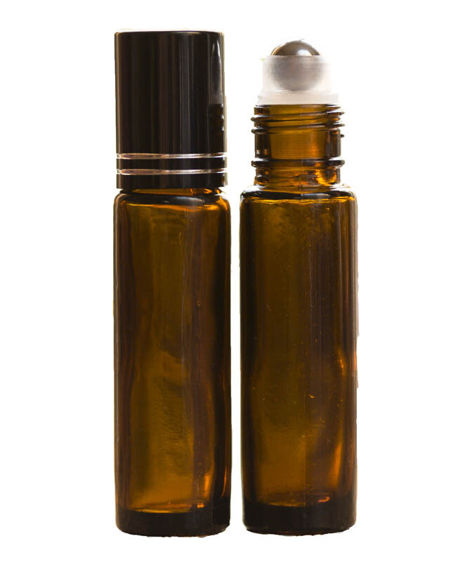 300 x 10ml Amber glass Roller ball Bottle Stainless Steel ball