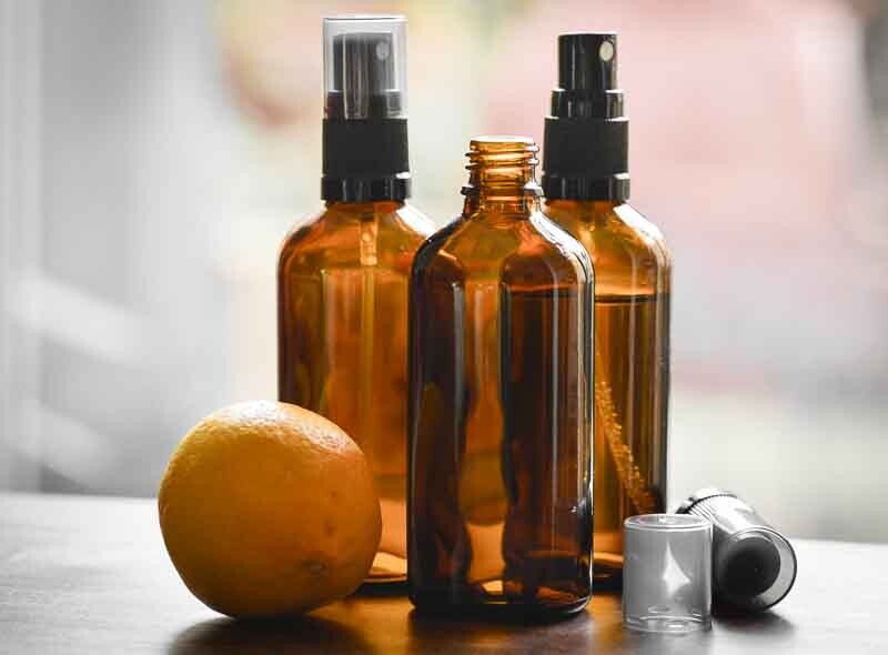 100ml Amber Glass Bottle with Fine Mist Spray - Aromatherapy Spray