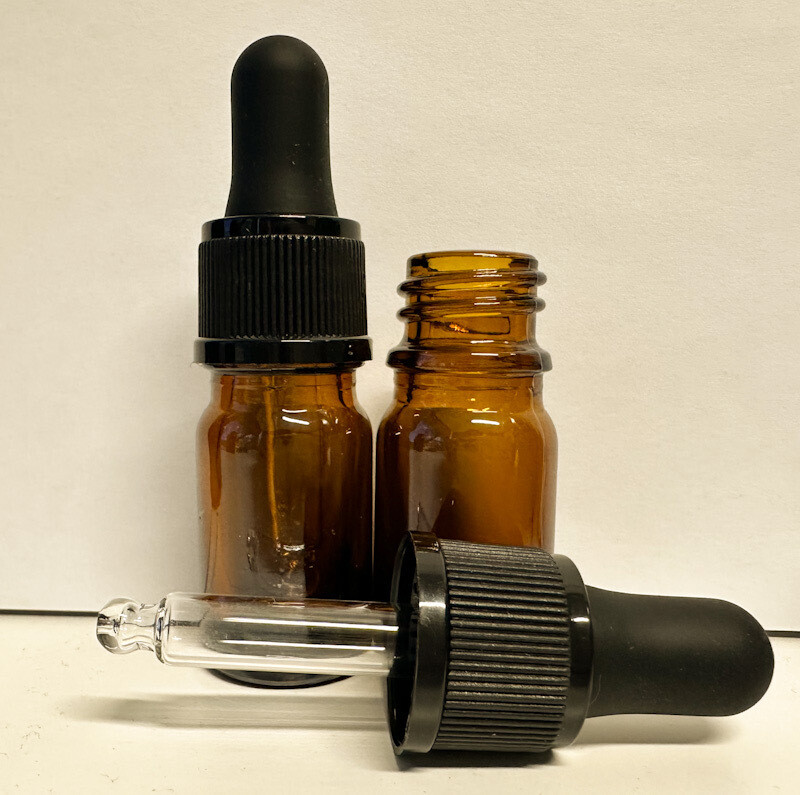 5ml Amber Glass - mini sample Dropper Bottle