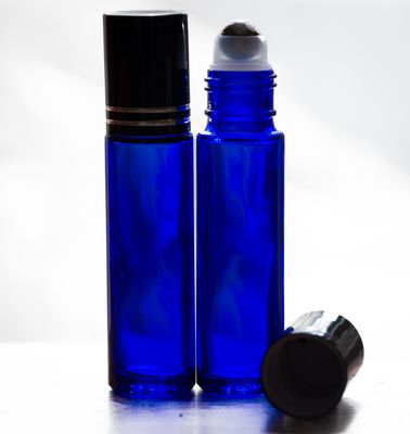 144 x 10ml Blue glass Roller ball Bottle Stainless Steel Ball - Wholesale Aromatherapy
