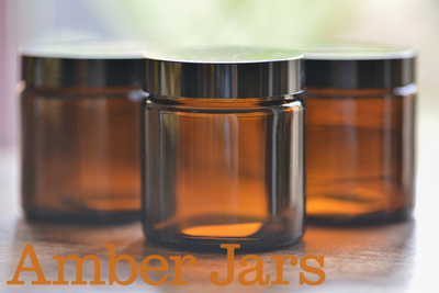 8 x 120ml Glass Amber Jars with Black Wadded Lid. DIY Cosmetics Candles Spice