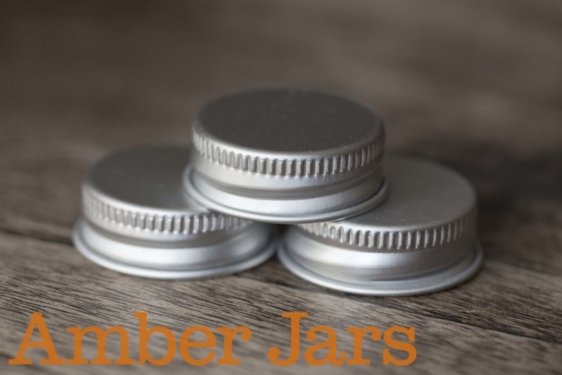 Silver Matt Grooved Aluminium Wadded Lid - 28mm