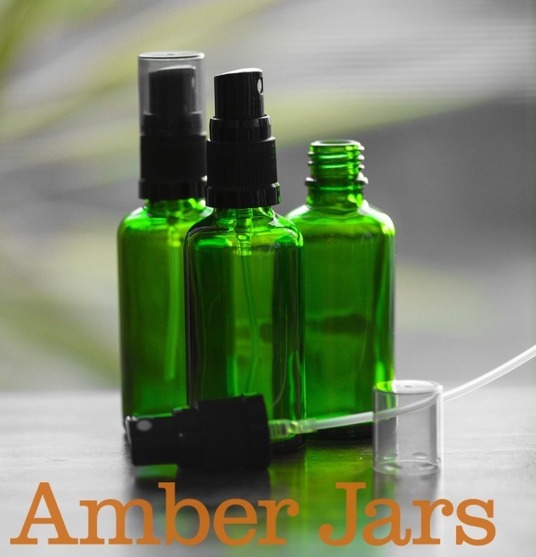 4 x 50ml Green Glass Bottle with Fine Mist Spray - Aromatherapy Spritzer POSTAGE INCLUDED
