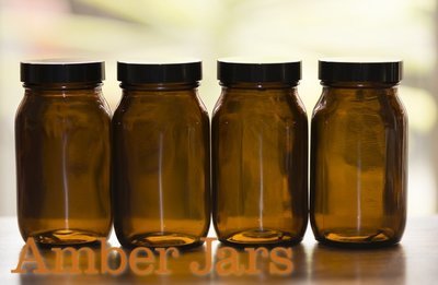 175ml Wide Mouth Bottle Amber Brown Glass Jar