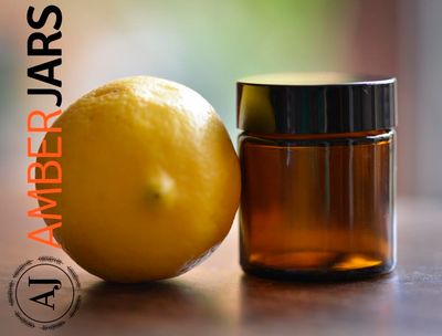 72 x 30ml Amber Glass Jar with Black Wadded Lid - FREE SHIPPING