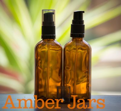 100ml Amber Glass Bottle with Gel Pump