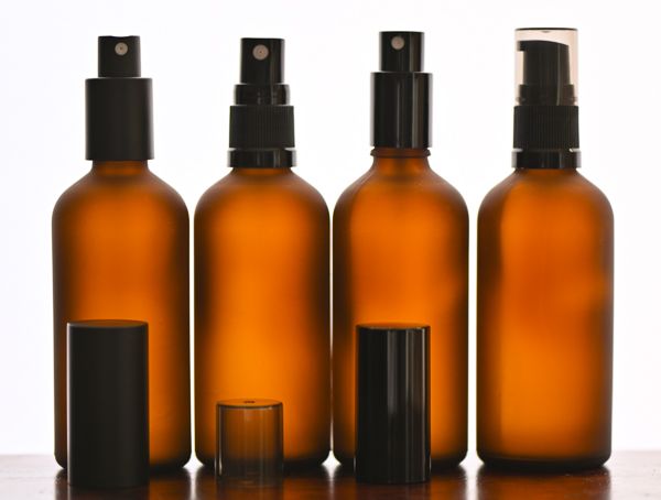 100ml Frosted Amber Glass Bottle