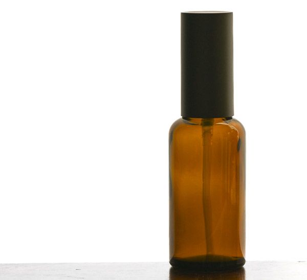 50ml Amber Glass Bottle Matte Black Fine Mist Spray