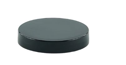 70mm Black Plastic Wadded lid - LIDS ONLY