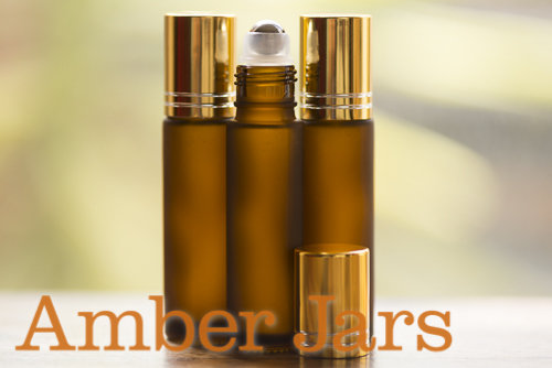 10ml Frosted Amber glass Roller ball Bottle Stainless Steel ball- Aromatherapy / perfume G