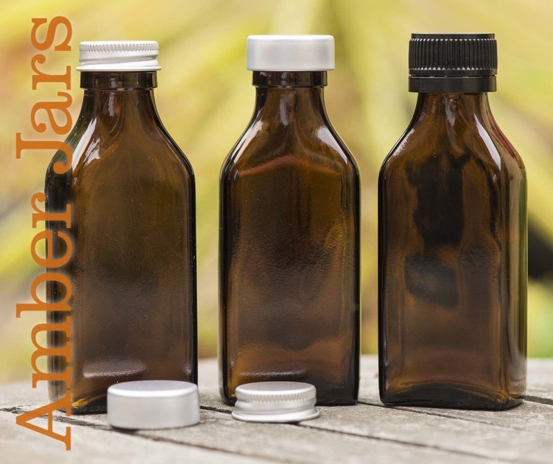 100ml Rectangle Amber Glass Bottle