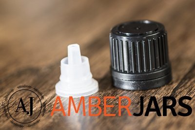 Tamper Evident black Cap with Drippper insert