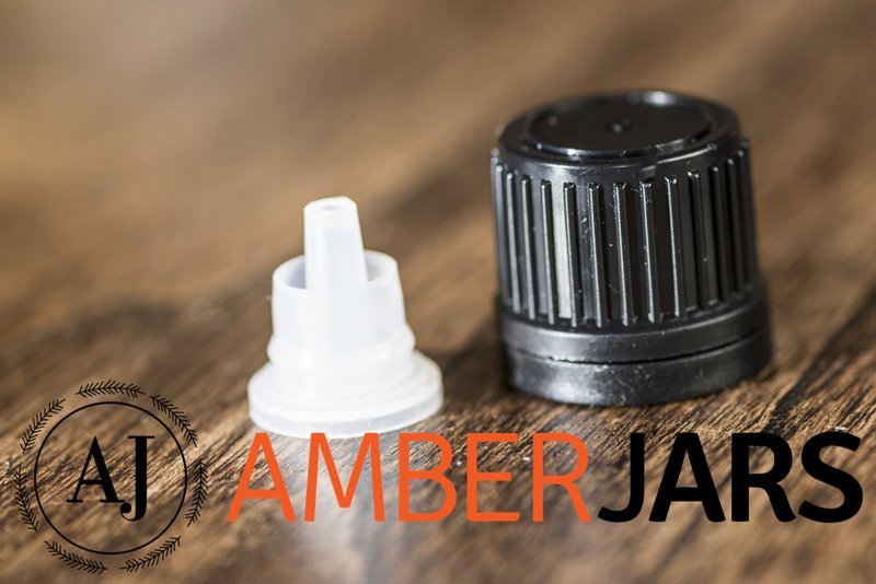 Tamper Evident black Cap with Drippper insert