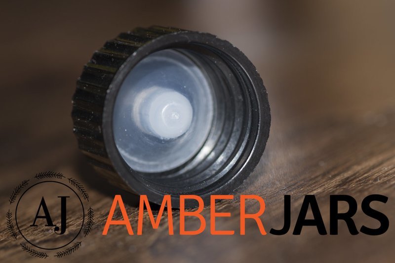 Black Cap with Cone insert for 18mm Bottle