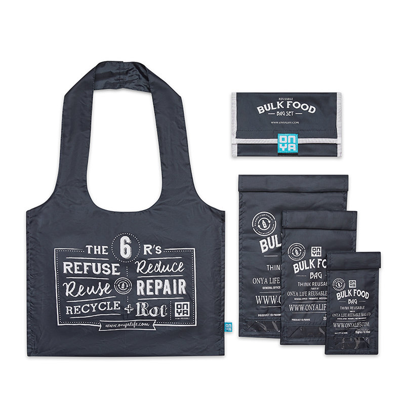 Onya Bulk Food Bags - Charcoal Bulk Starter Set