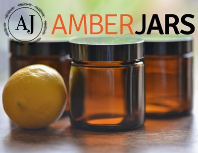 30 x 120ml Glass Amber Jars - Free Postage