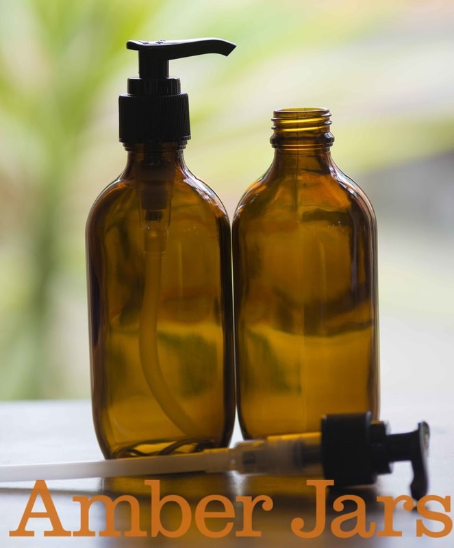 200ml Amber Glass Bottles / Lotion PUMP - SUPERIOR QUALITY PUMPS