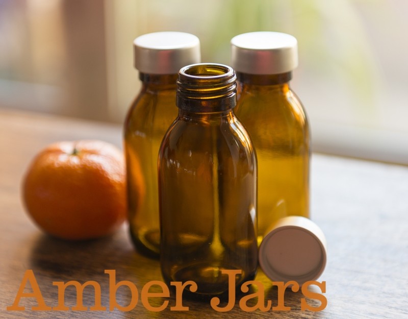 100ml Glass Amber Syrup Bottle smooth Aluminium Lid