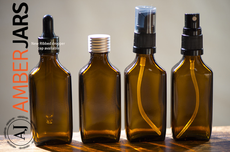 50ml Rectangle Amber Glass Bottle
