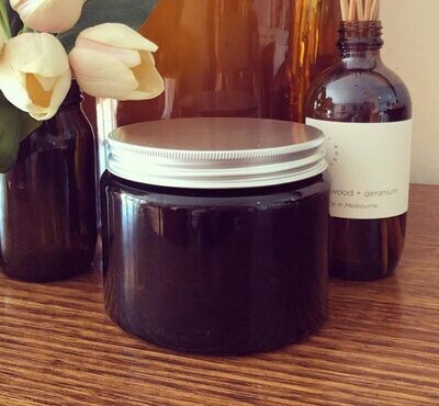36 x 500ml Glass Amber Jars with Aluminium Wadded Lid