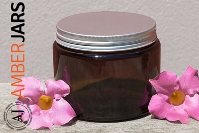 500ml Glass Amber Jars with aluminium Wadded Lid.