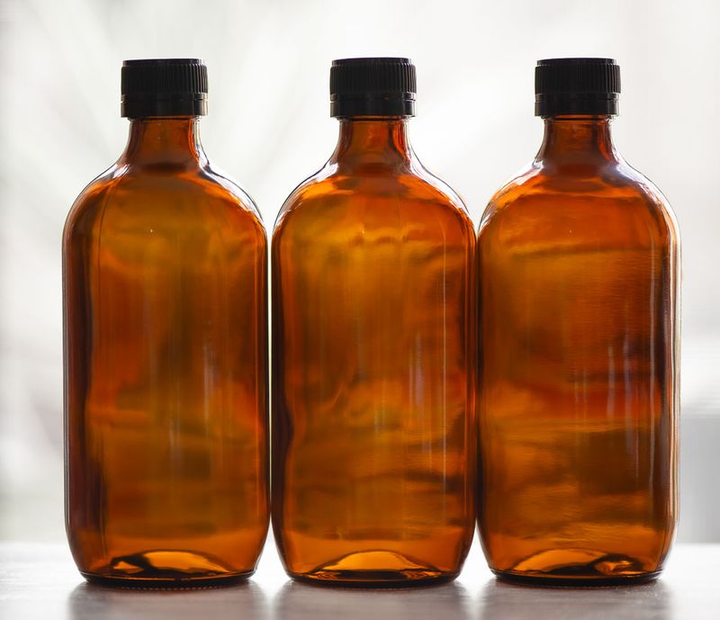 500ml Amber Glass Bottle with Tamper Tell Wadded cap