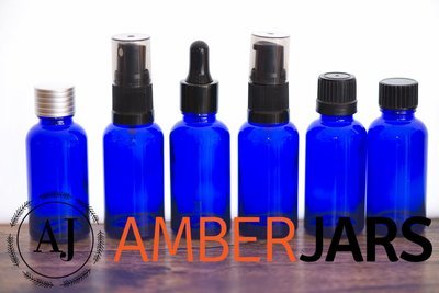 110 x 30ml Cobalt Blue Glass Bottle - Wholesale