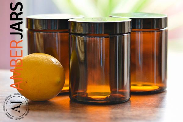 120 x 175ml Glass Amber Jars with lids - wholesale Candle Spice Coffee Skincare