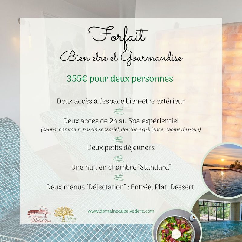 Forfait &quot;Bien-être &amp; Gourmandise&quot; 3*