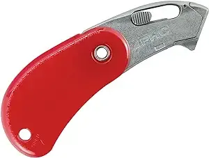 Cúter de seguridad de bolsillo con resorte (caja de 12) - Rojo-PSC2-300