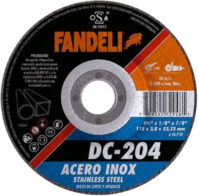 DISCO DE DESBASTE FANDELI 4 1/2 X 1/4