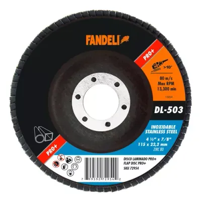 DISCO FLAP ZIRCONIO FANDELI 4 1/2" DL503